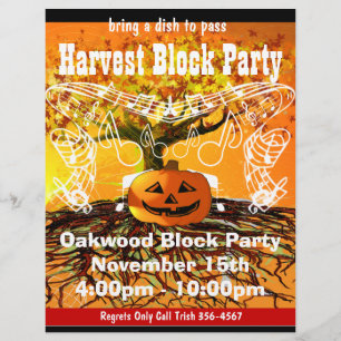 Harvest Block Party Event oder Fall Event-Flyer Flyer