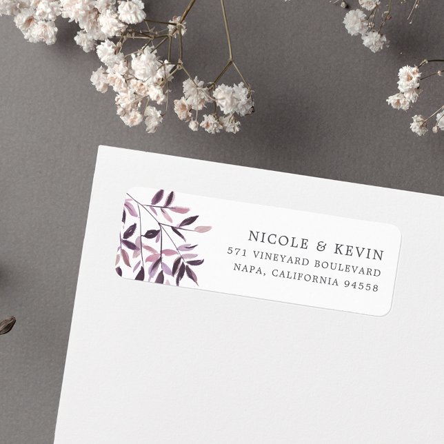 Harvest Blush | Aquarellfolien-Rücksendeadresse (Von Creator hochgeladen)