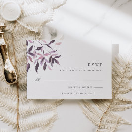 Harvest Blush | Watercolor Foliage RSVP Card Karte