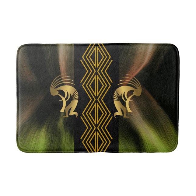 Harvest Fertilität Golden Kokopelli Badematte (Vorderseite)