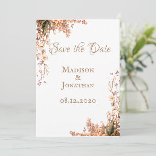 Harvest Garland Script Elegante Hochzeit im Herbst Save The Date