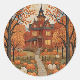 Harvest Haunt Runder Aufkleber