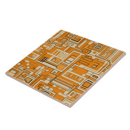 Harvest Hues Apricot Mosaic Muster Fliese