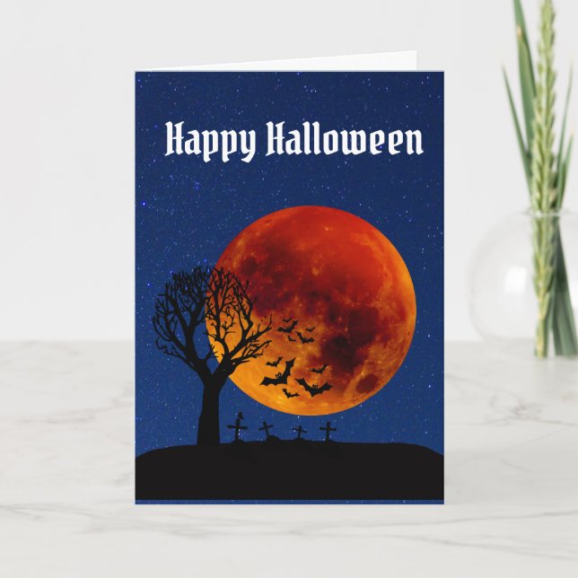 Harvest Moon Halloween Karte (Vorderseite)
