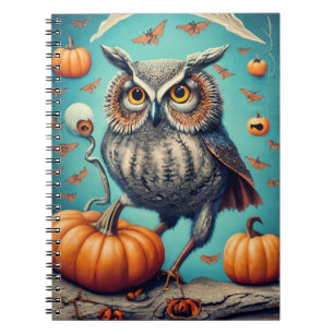 Harvest Moon Magic Owl und Pumpkin Halloween Notizblock