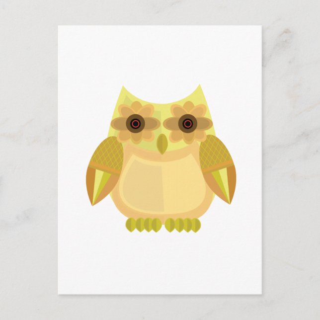 Harvest Owl - Gelb Postkarte (Vorderseite)
