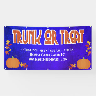 Harvest Pumpkin Trunk oder Leckerei Banner