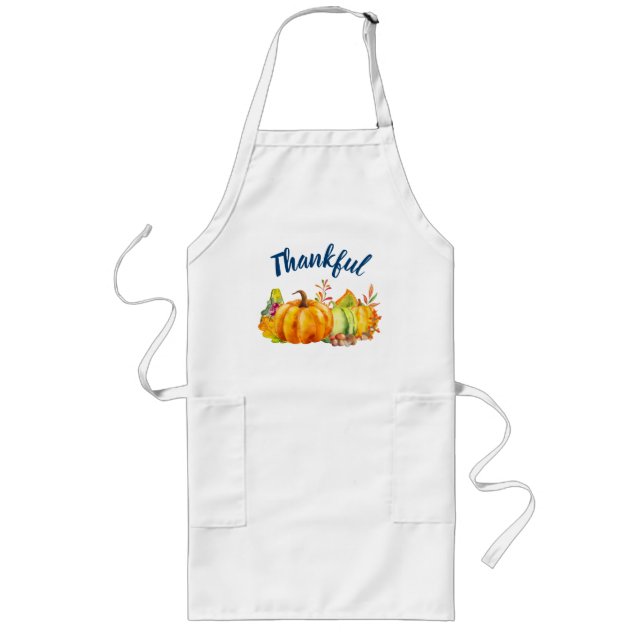 Harvest Pumpkins, Blätter und Foliage Dankbar Lange Schürze (Vorne)