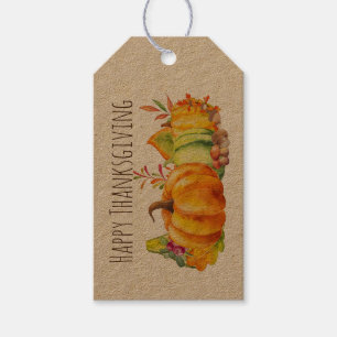 Harvest Pumpkins, Blätter und Folien Geschenkanhänger