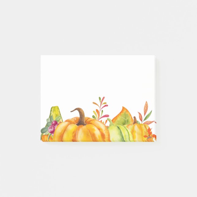 Harvest Pumpkins, Blätter und Folien Post-it Klebezettel (Vorderseite)