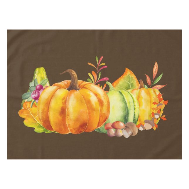 Harvest Pumpkins, Blätter und Folien Tischdecke (Vorderseite (Horizontal))