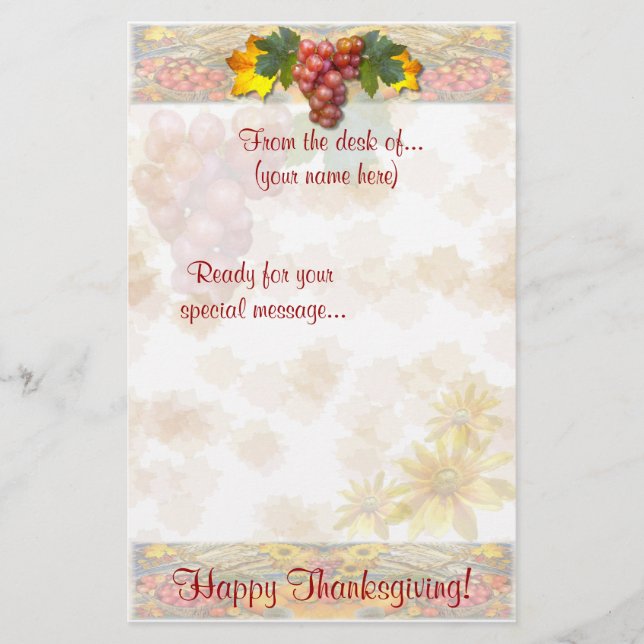 HARVEST VINE ~ Stationäre # 2 Briefpapier (Vorderseite)