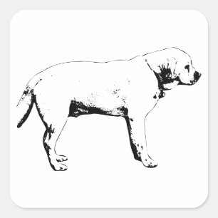 Harvest Watch Pup Quadratischer Aufkleber