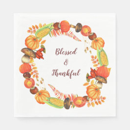 Harvest Wreath Gesegneter Erntedank Serviette