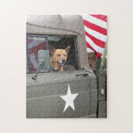 Harvey in seinem Jeep