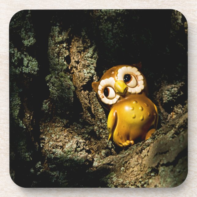 Harvey the Owl I Getränkeuntersetzer (Vorderseite)