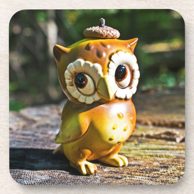 Harvey the Owl III Getränkeuntersetzer (Vorderseite)