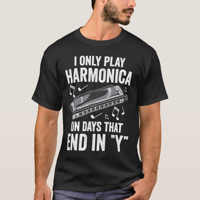 Harvplayer spielt nur Harmonica T-Shirt (Vorderseite)