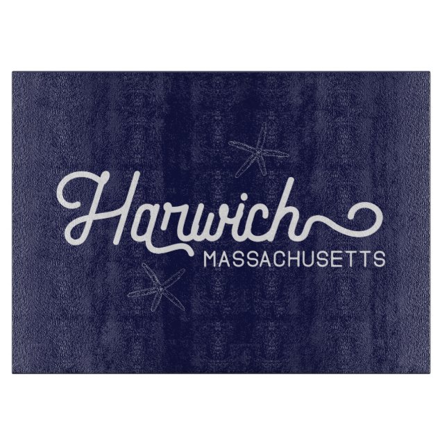 Harwich Massachusetts Nautical Serviertablett Schneidebrett (Vorderseite)