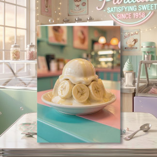 Harz-Bananensundae Enkelin-Geburtstag Karte