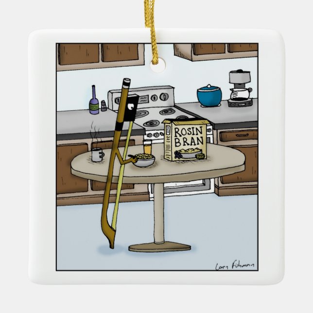 Harz-Kleie-Schnur-Instrument-Bogen-Cartoon Keramikornament (Vorderseite)