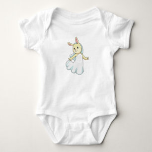 Häschen als Braut mit Schleier Baby Strampler