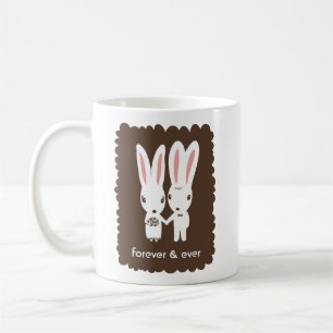 Häschen Braut und Bräutigam mit kundenspezifisch Kaffeetasse