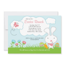 Häschen-Ei-Jagd-Osternbrunch-Party Einladung