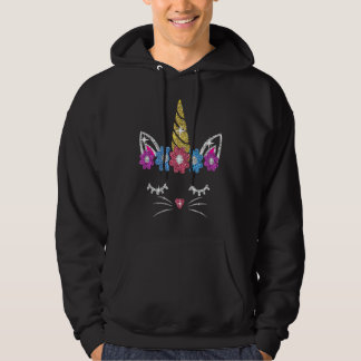 Häschen Einhorn Gesicht Ostertag Frauen Mädchen Ki Hoodie