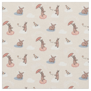 Häschen-Engel mit Regenschirm (Tan) Stoff