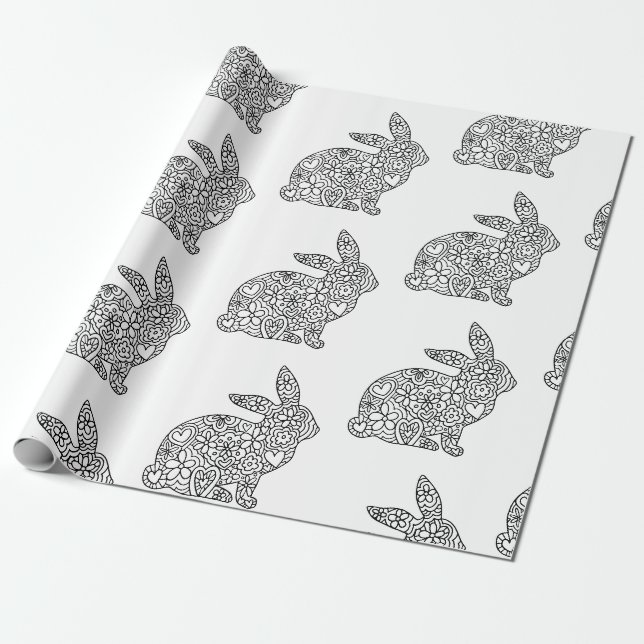 Häschen-Farbton Geschenkpapier (Ungerollt)