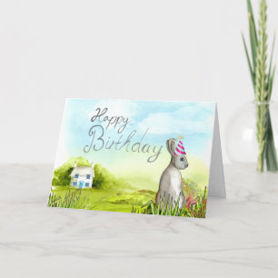 Häschen-Geburtstag Karte