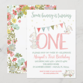 Häschen-Geburtstags-Einladung, Häschen-erster Einladung