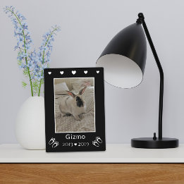 Häschen-Gedenkstätte | Bunny Prints Foto-Memorial Fotoplatte