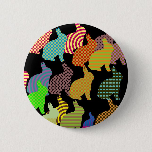 Häschen-Kaninchen-Knopf-Abzeichen Button (Vorderseite)
