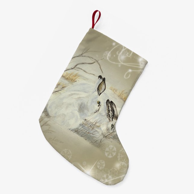 Häschen/Kaninchen-WeihnachtsStrumpf Kleiner Weihnachtsstrumpf (Vorderansicht (hängend))