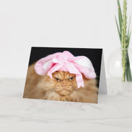 Häschen-Katze Ostern Karte