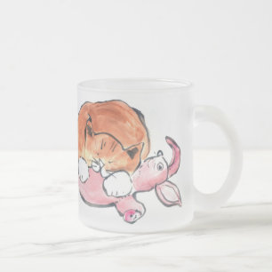 Häschen-Kissen für Miezekatze Mattglastasse