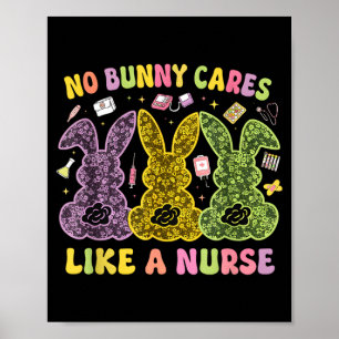 Häschen kümmert sich wie ein lustiger Ostern Krank Poster
