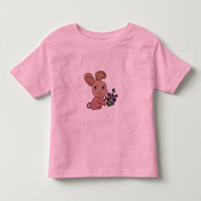 Häschen-Lächeln Kleinkind T-shirt (Vorderseite)