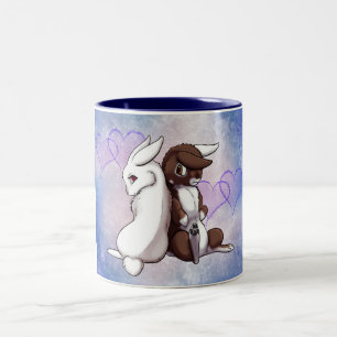 Häschen-Liebe Zweifarbige Tasse