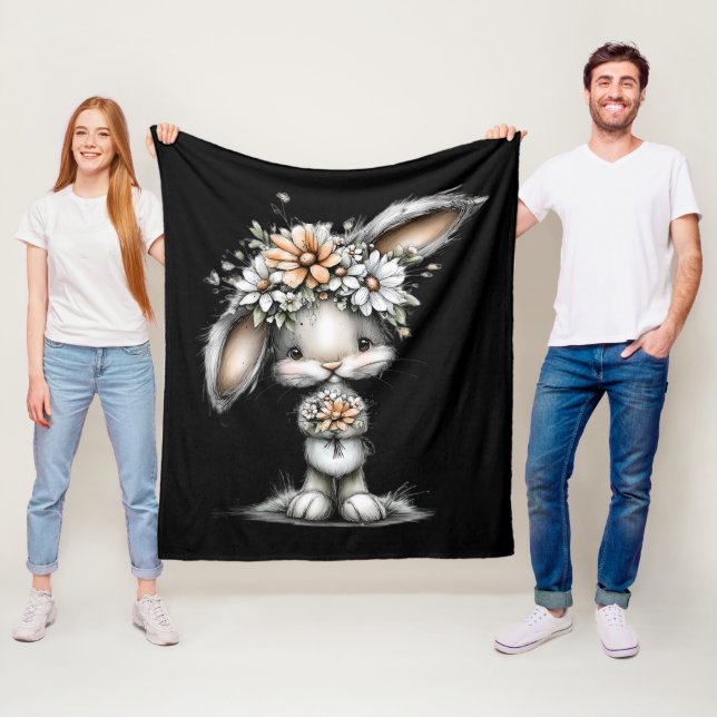 Häschen liebt dich fleecedecke (Beispiel)