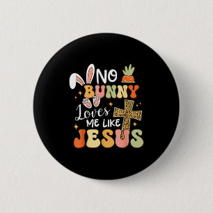 Häschen liebt mich wie Jesus christliches Ostern l Button