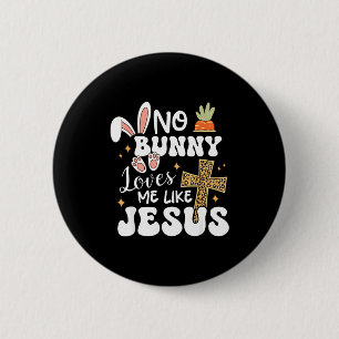 Häschen liebt mich wie Jesus christliches Ostern l Button