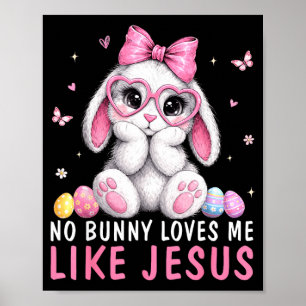 Häschen liebt wie Jesus christliche Kinder Frauen Poster