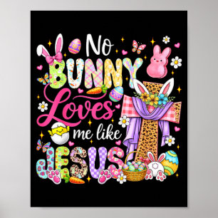 Häschen liebt wie Jesus Ostern christliche Kinder Poster