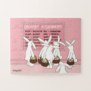 Häschen-Lieferaufgaben-Jigsaw-Puzzle