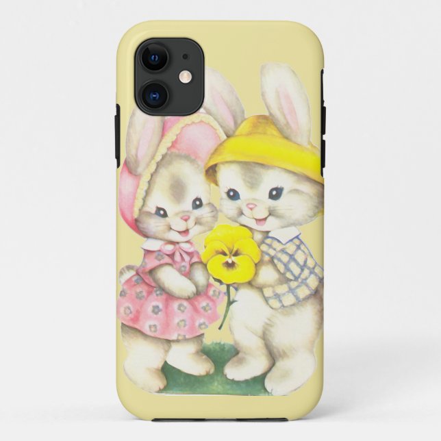 Häschen Mädchen+Junge Case-Mate iPhone Hülle (Rückseite)