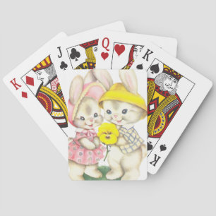 Häschen Mädchen+Junge Spielkarten