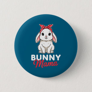 Häschen-Mama Frauen Hase Kaninchen Häschenliebhabe Button